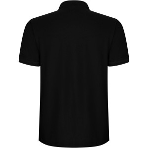 Pegaso Premium short sleeve men's polo, Solid black (Polo shirt, 90-100% cotton)