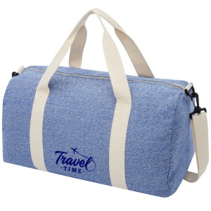 Pheebs 210 g/m2 recycled cotton/polyester bag, Heather navy (Travel bags)