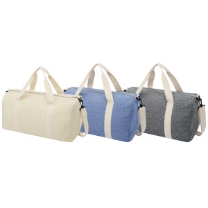 Pheebs 210 g/m2 recycled cotton/polyester bag, Heather navy (Travel bags)