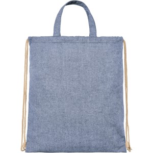 Pheebs 210 g/m2 recycled drawstring backpack, Heather blue (Backpacks)