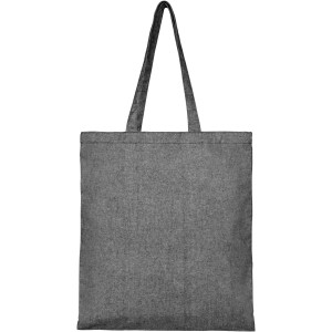 Pheebs 210 g/m2 recycled tote bag, Heather black (cotton bag)