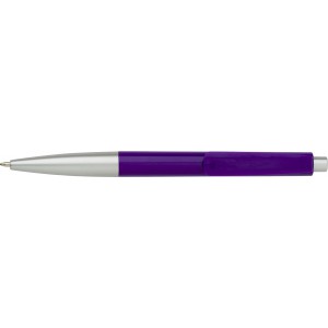 Plastic ballpen with blue ink., purple (Plastic pen)