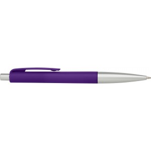 Plastic ballpen with blue ink., purple (Plastic pen)