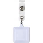 Plastic name card/name badge holder, white (7908-02)