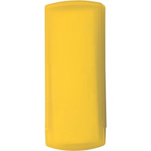 Plastic pocket case with five plasters, yellow (Healthcare items)