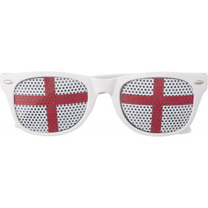 Plexiglass sunglasses with country flag Lexi, red/white