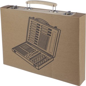Plywood drawing set Thessaly, brown (Drawing set)