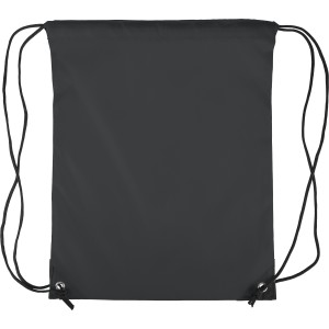 Polyester (210D) drawstring backpack Isolde, black (Backpacks)