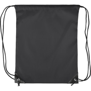 Polyester (210D) drawstring backpack Isolde, black (Backpacks)
