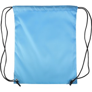 Polyester (210D) drawstring backpack Isolde, light blue (Backpacks)