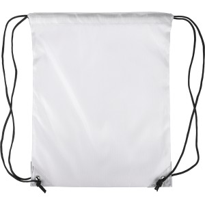 Polyester (210D) drawstring backpack Isolde, white (Backpacks)