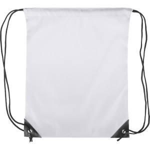 Polyester (210D) drawstring backpack Isolde, white (Backpacks)