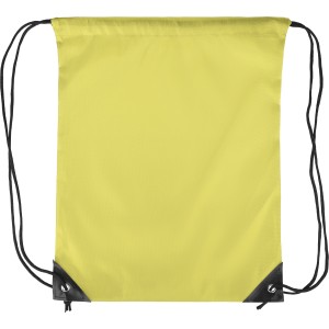 Polyester (210D) drawstring backpack Isolde, yellow (Backpacks)