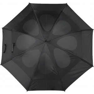Polyester (210T) storm umbrella Debbie, black (Golf umbrellas)