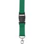 Polyester (300D) lanyard and key holder Bobbi, green