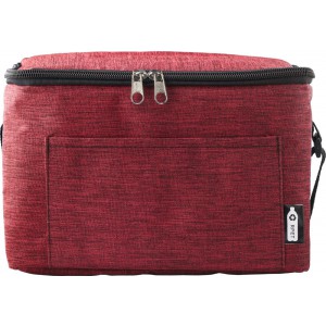 Polyester (600D) and RPET cooler bag Isabella, red (Cooler bags)