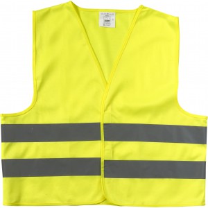 Polyester (75D) safety jacket Clara, yellow, S (Reflective items)