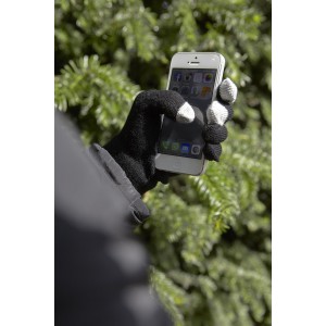 Polyester gloves Elena, black (Gloves)