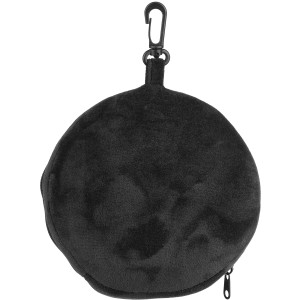 Polytester travel pillow Leontine, black (Travel items)