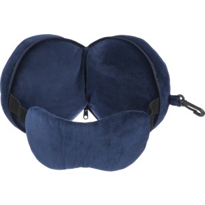 Polytester travel pillow Leontine, blue (Travel items)