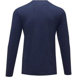 Ponoka long sleeve men's  organic t-shirt, Navy (Long-sleeved shirt)