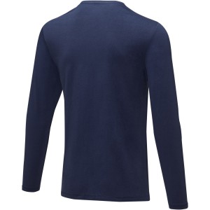 Ponoka long sleeve men's  organic t-shirt, Navy (Long-sleeved shirt)