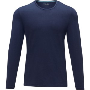Ponoka long sleeve men's  organic t-shirt, Navy (Long-sleeved shirt)