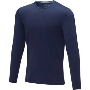 Ponoka long sleeve men's  organic t-shirt, Navy (Long-sleeved shirt)