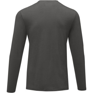 Ponoka long sleeve men's  organic t-shirt, Storm grey (Long-sleeved shirt)