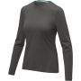 Ponoka long sleeve women's  organic t-shirt, Storm grey
