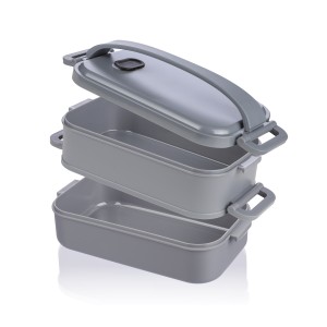 PP lunchbox Selwyn, grey (Plastic kitchen equipments)