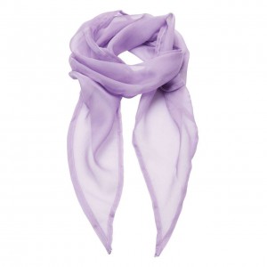 'COLOURS COLLECTION' PLAIN CHIFFON SCARF, Lilac, U