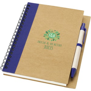Priestly recycled notebook with pen, Natural,Navy (Notebooks)