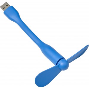 PVC USB fan, light blue (Office desk equipment)