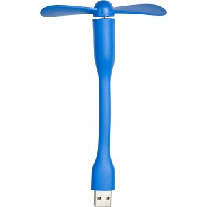PVC USB fan, light blue (Office desk equipment)