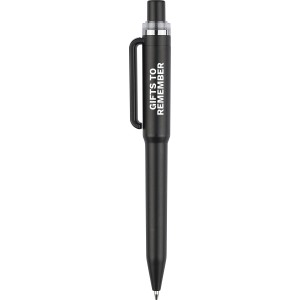 Recycled ABS ballpen Zephyra, black (Plastic pen)