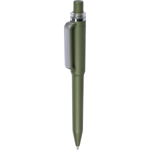 Recycled ABS ballpen Zephyra, green (Plastic pen)