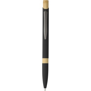 Recycled aluminium ballpen Calandra, black (Metallic pen)