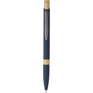 Recycled aluminium ballpen Calandra, blue (Metallic pen)