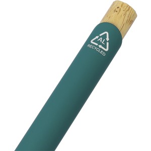 Recycled aluminium ballpen Calandra, green (Metallic pen)