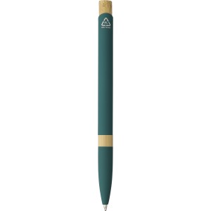Recycled aluminium ballpen Calandra, green (Metallic pen)