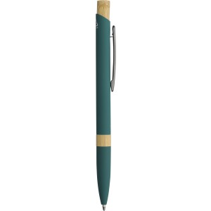 Recycled aluminium ballpen Calandra, green (Metallic pen)