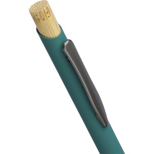 Recycled aluminium ballpen Calandra, green (Metallic pen)