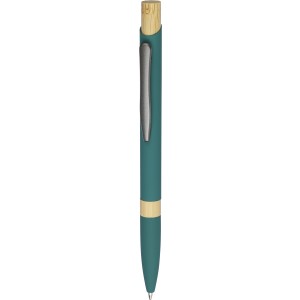 Recycled aluminium ballpen Calandra, green (Metallic pen)