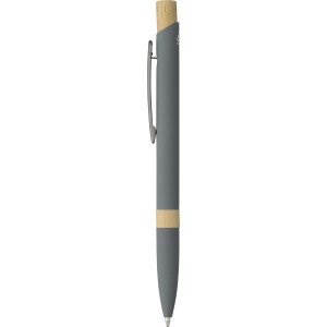 Recycled aluminium ballpen Calandra, grey (Metallic pen)