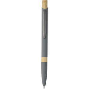 Recycled aluminium ballpen Calandra, grey (Metallic pen)