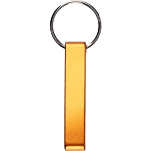 Recycled aluminium key holder Anneliese, orange (Keychains)