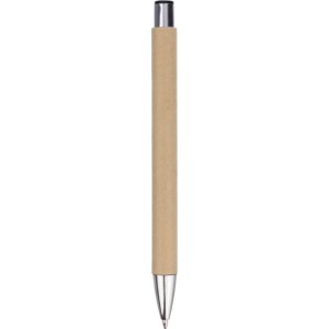 Recycled carton ballpen Debra, brown (Wooden, bamboo, carton pen)