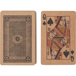 Recycled carton card decks Arwen, Brown/Khaki (Games)