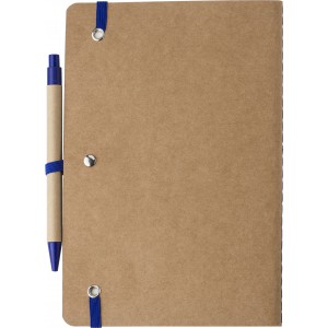 Recycled carton notebook (A5) Theodore, cobalt blue (Notebooks)
